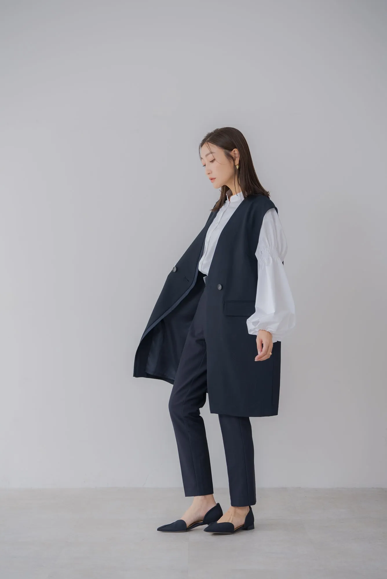 【1月10日(金)20:00〜 再販予約開始】レイヤード風ジレ｜LAYERED GILET
