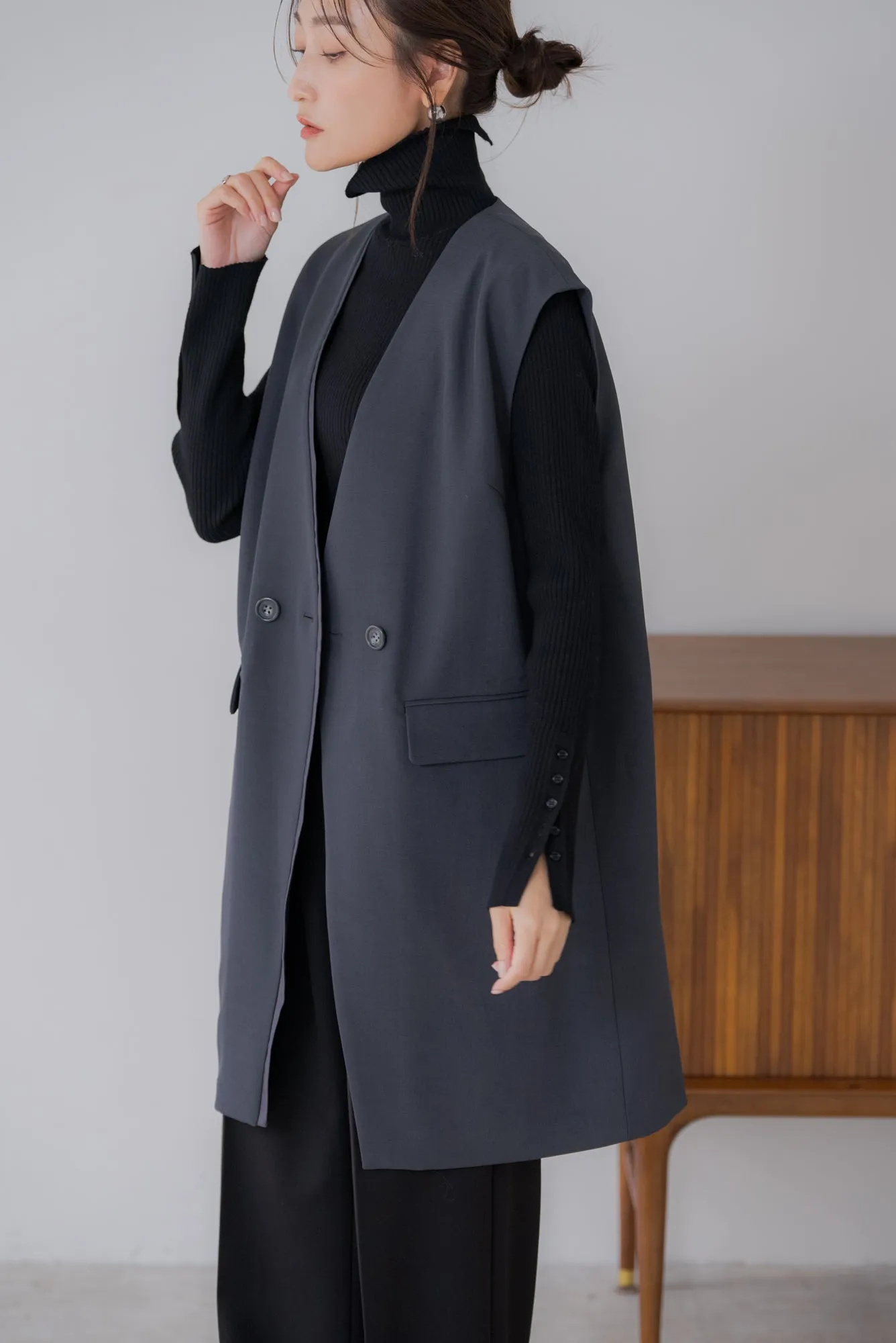 【1月10日(金)20:00〜 再販予約開始】レイヤード風ジレ｜LAYERED GILET