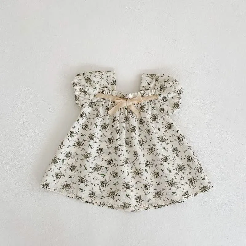 Baby Flowers Vintage Bodysuit with Sister Dress