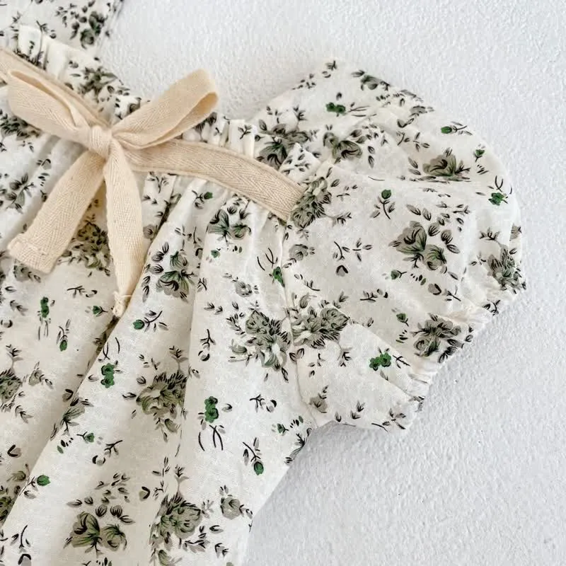 Baby Flowers Vintage Bodysuit with Sister Dress
