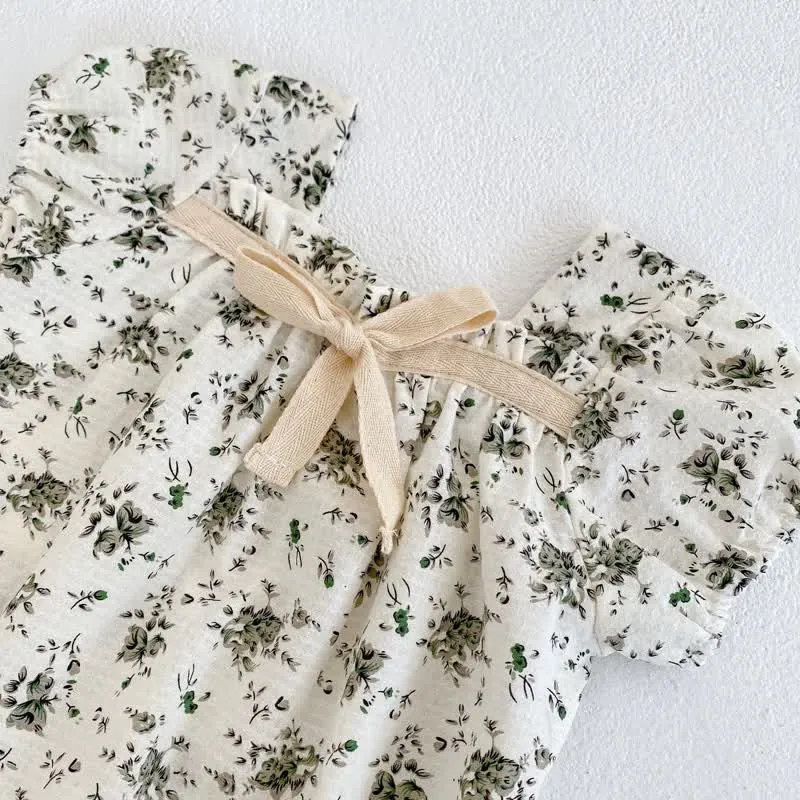 Baby Flowers Vintage Bodysuit with Sister Dress