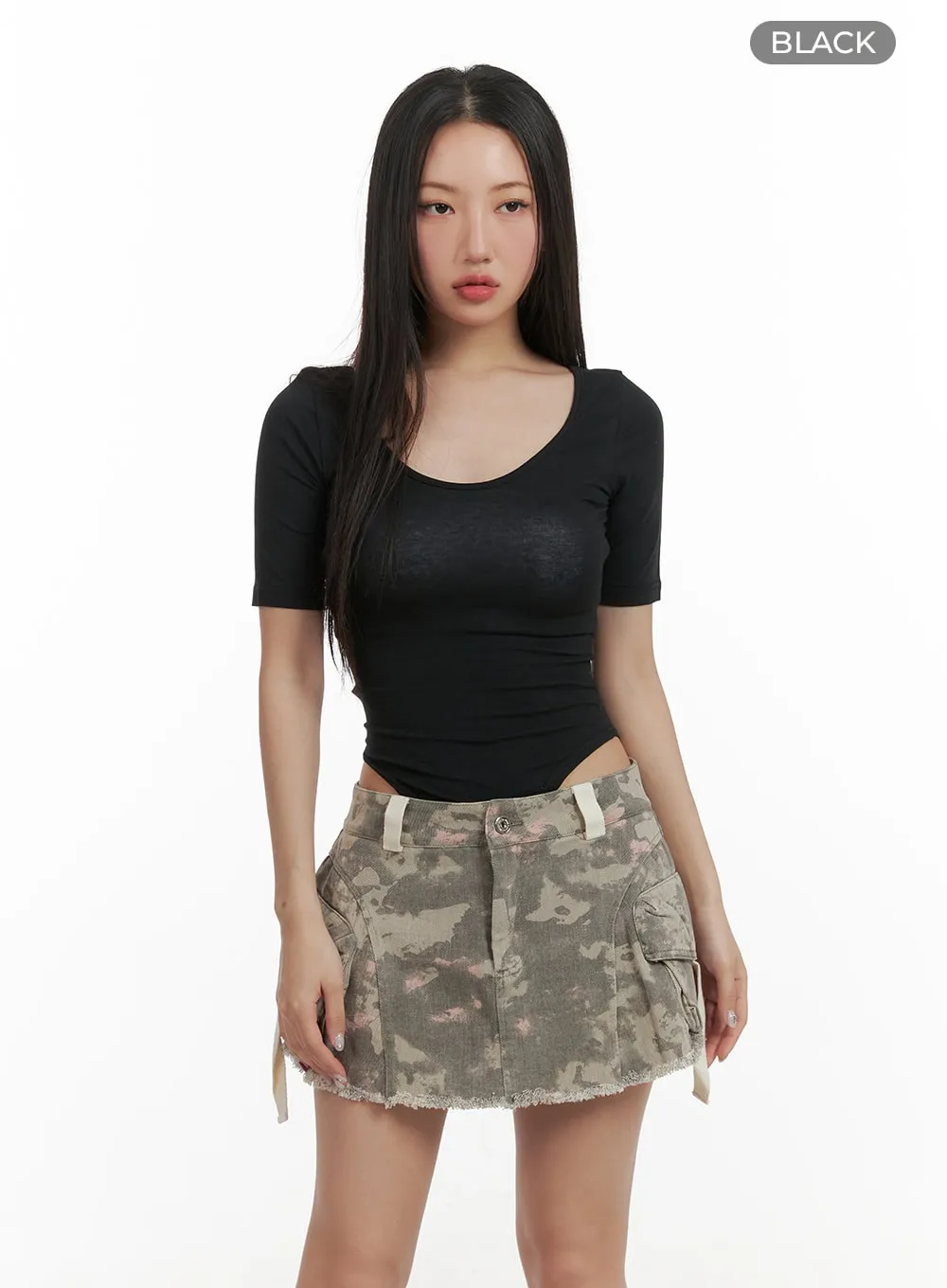 Basic Short Sleeve Bodysuit CY403