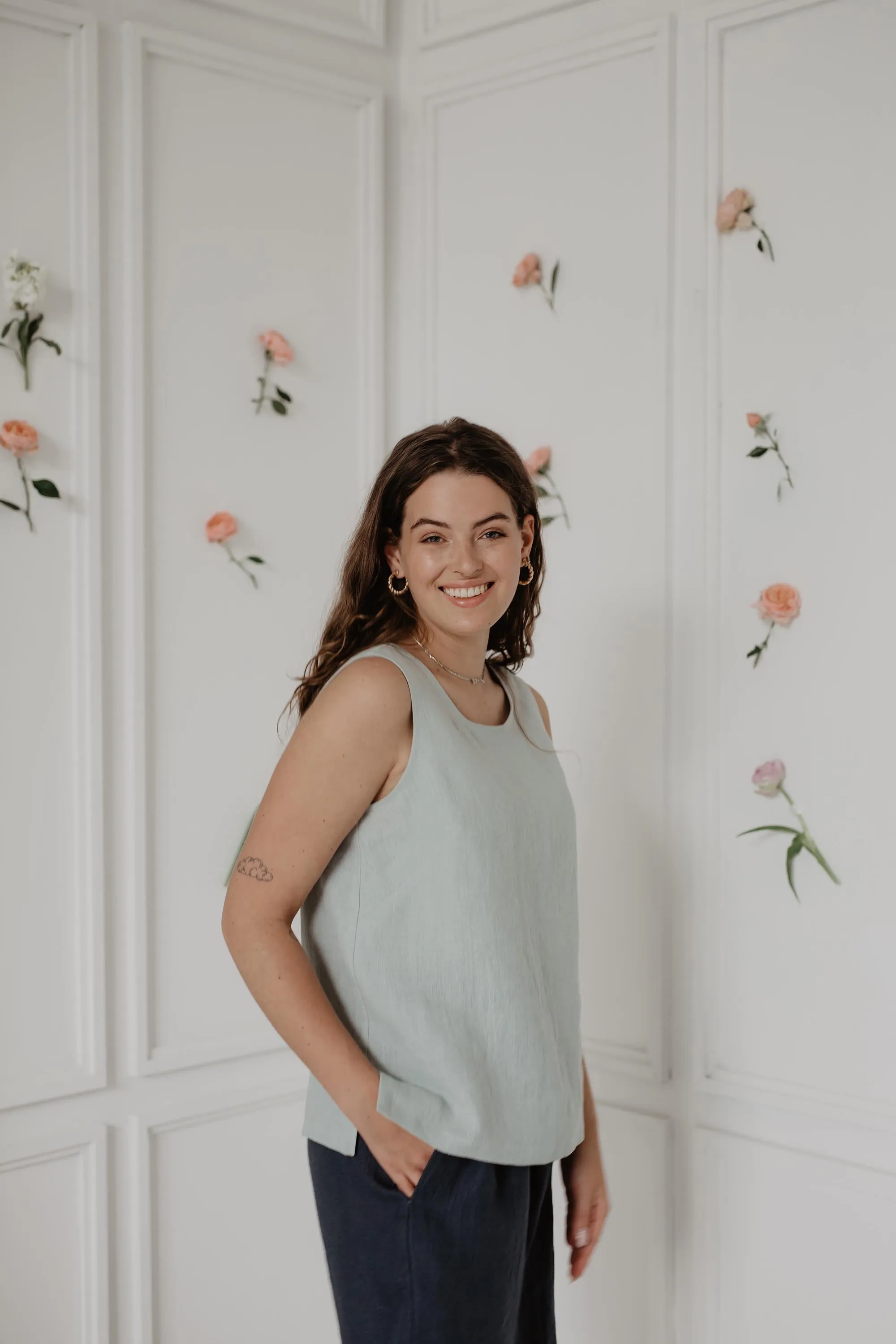 Colette Classical Linen Top