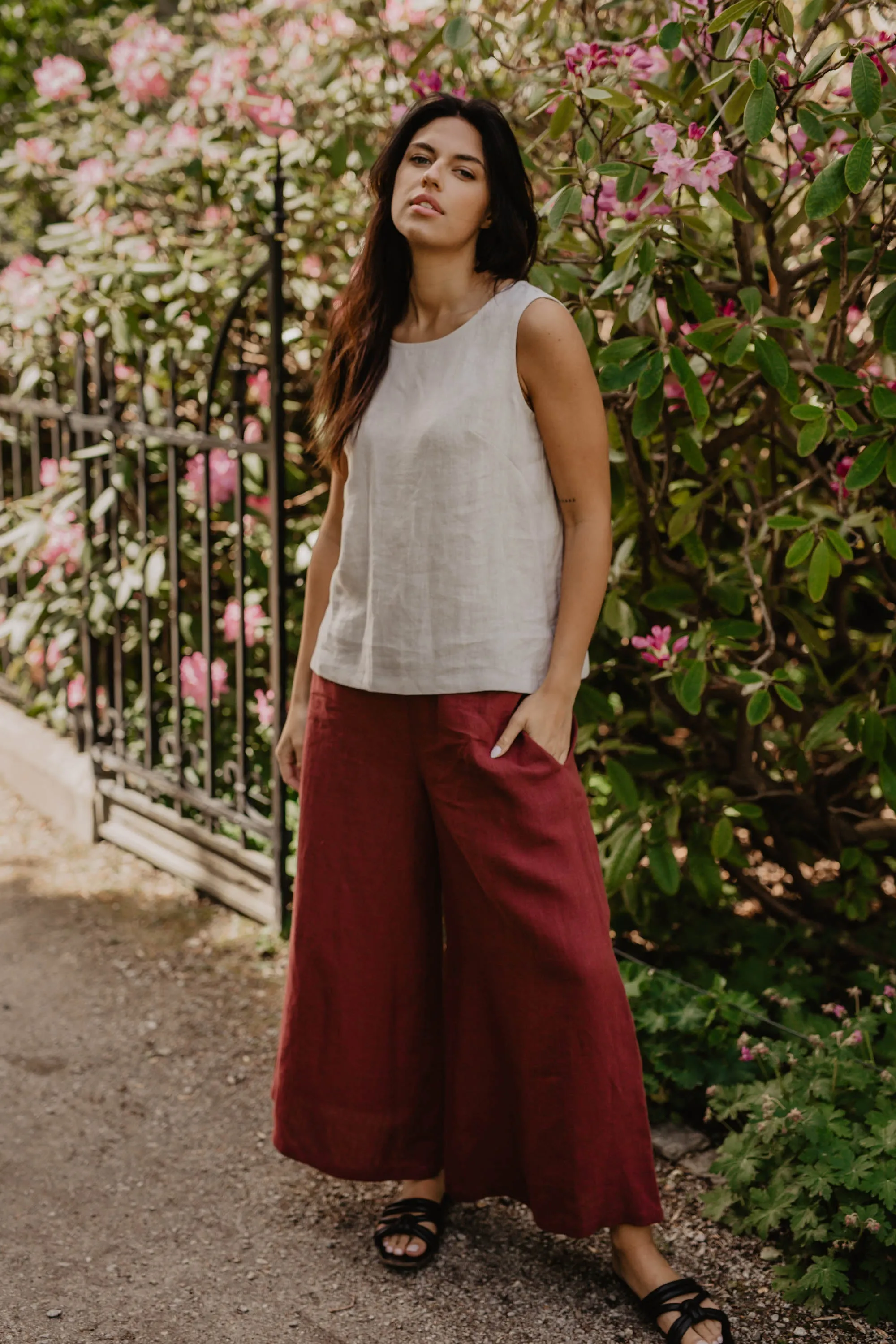Colette Classical Linen Top