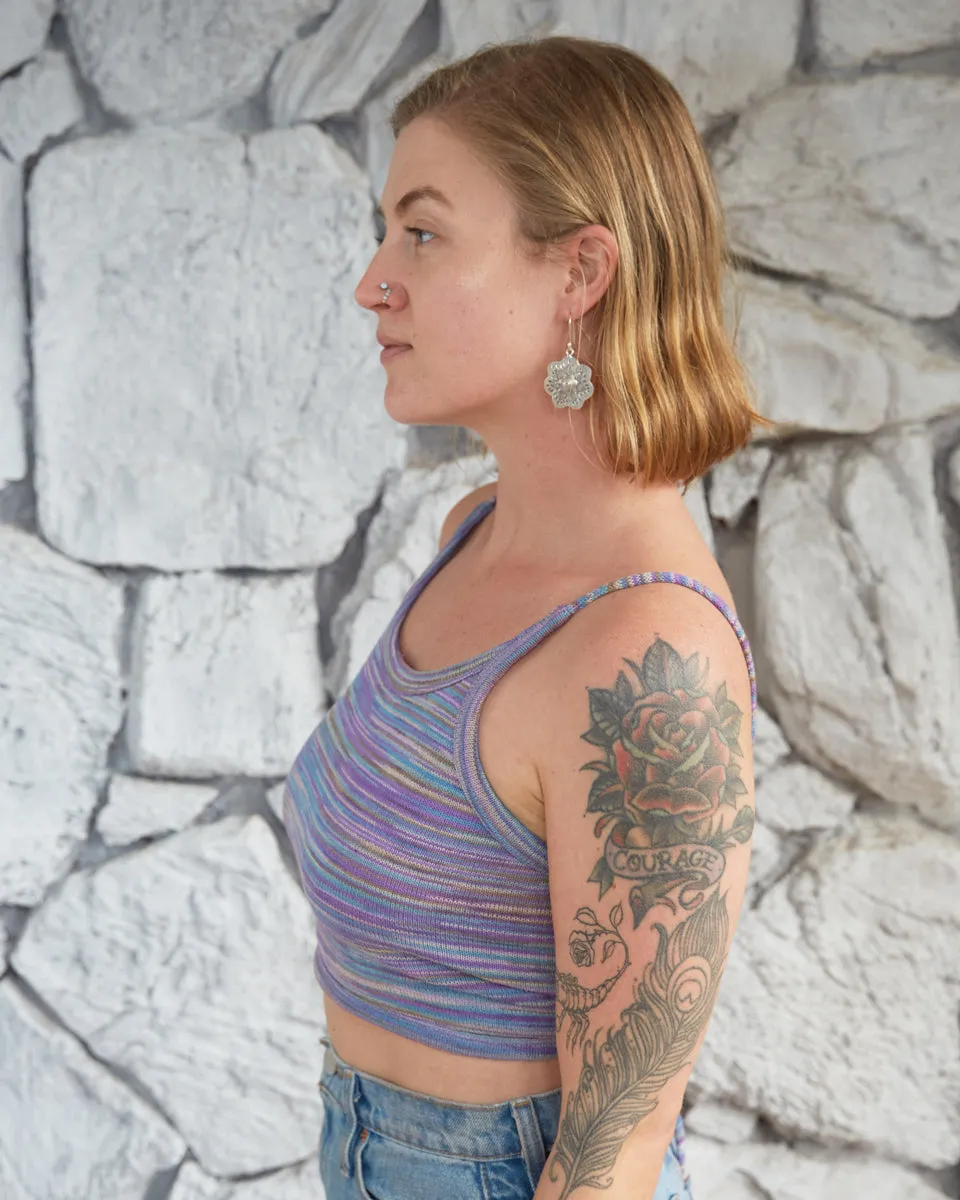 Cotton Knit Back Tie Tank