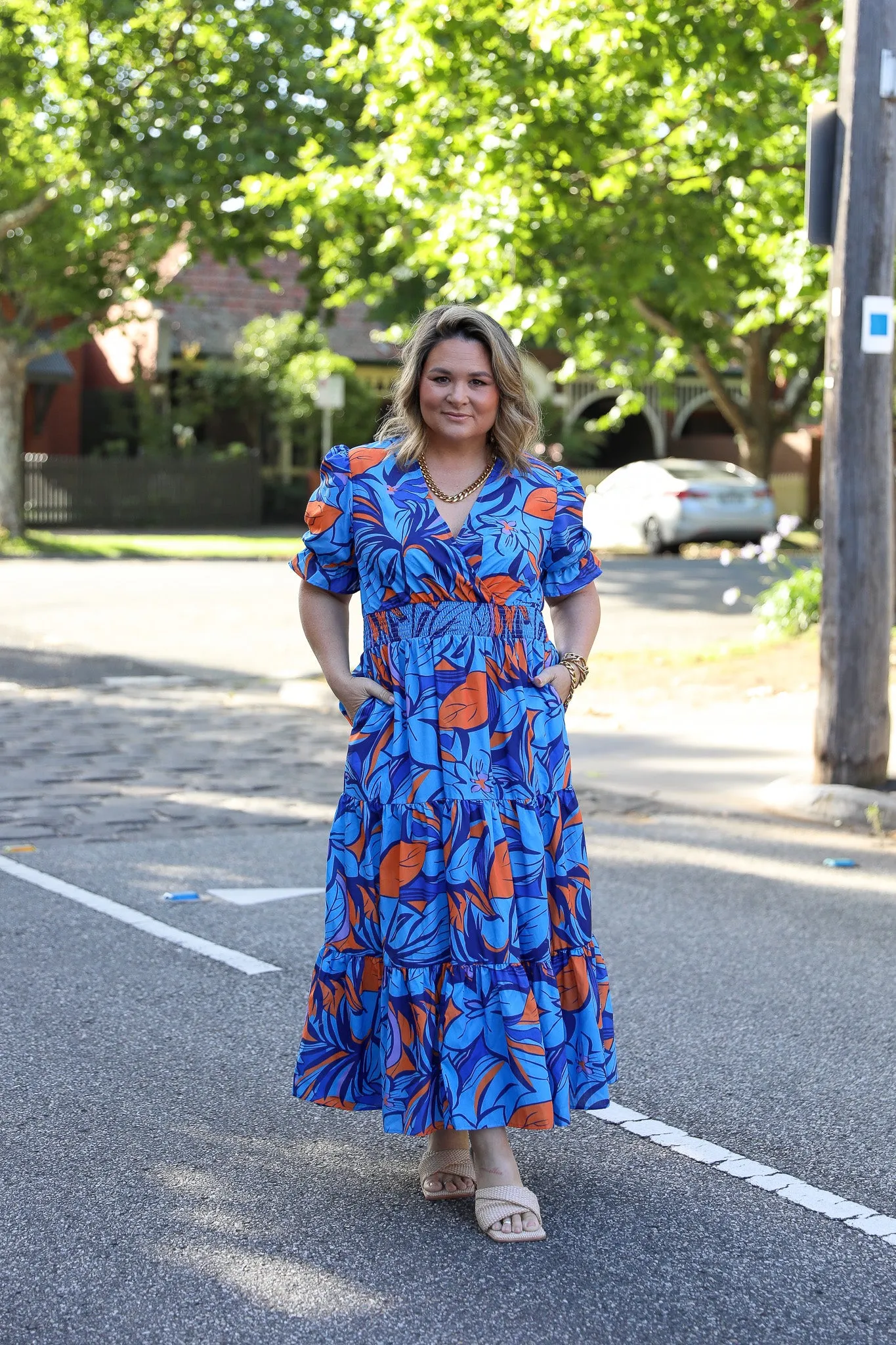 Dina Dress - Blue Floral