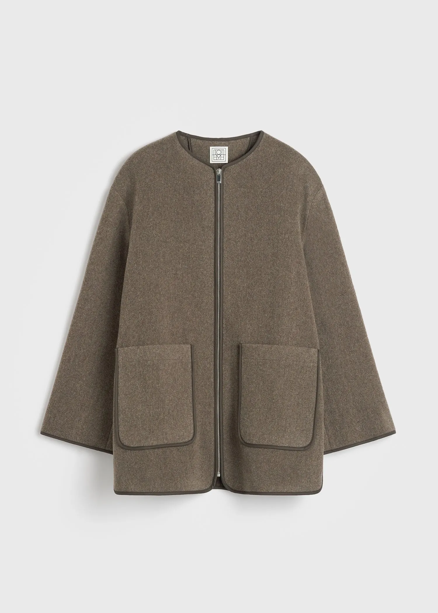 Felted wool jacket oak melange