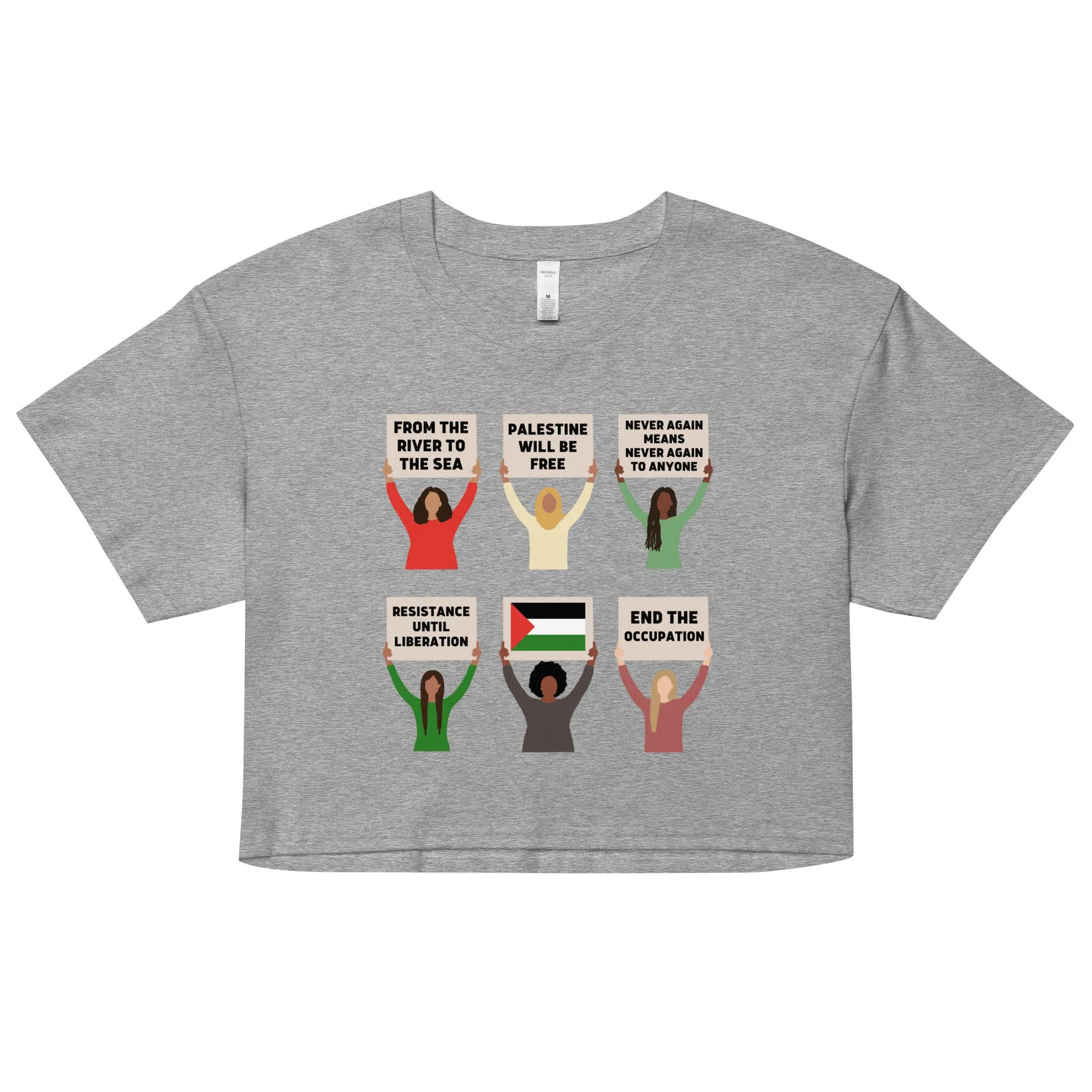 FREE PALESTINE Protest Crop Top