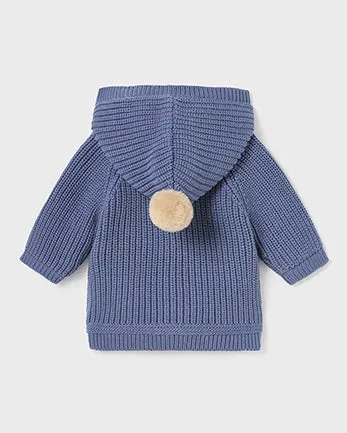 Fur Lined Toggle Jacket - Blue
