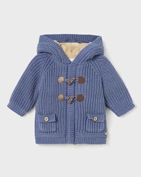 Fur Lined Toggle Jacket - Blue
