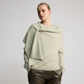 Grace Long Knitted Cashmere Scarf - Pistachio