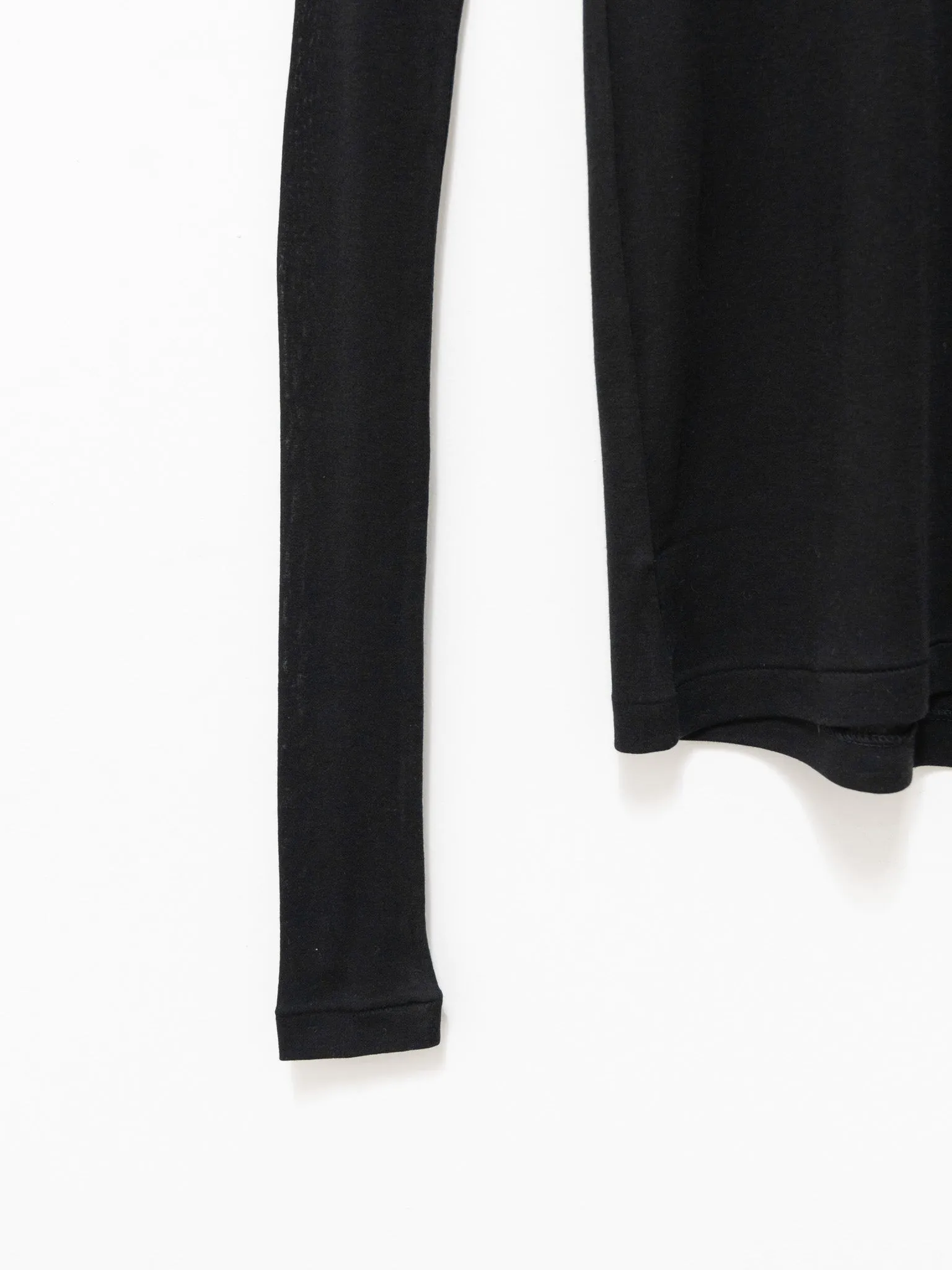 High Gauge Sheer Rib Turtleneck - Black