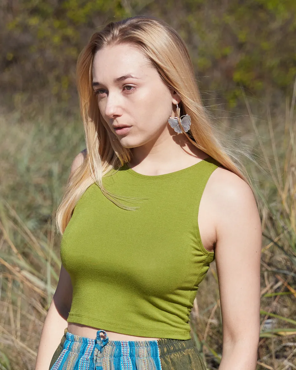 High Neck Crop Top