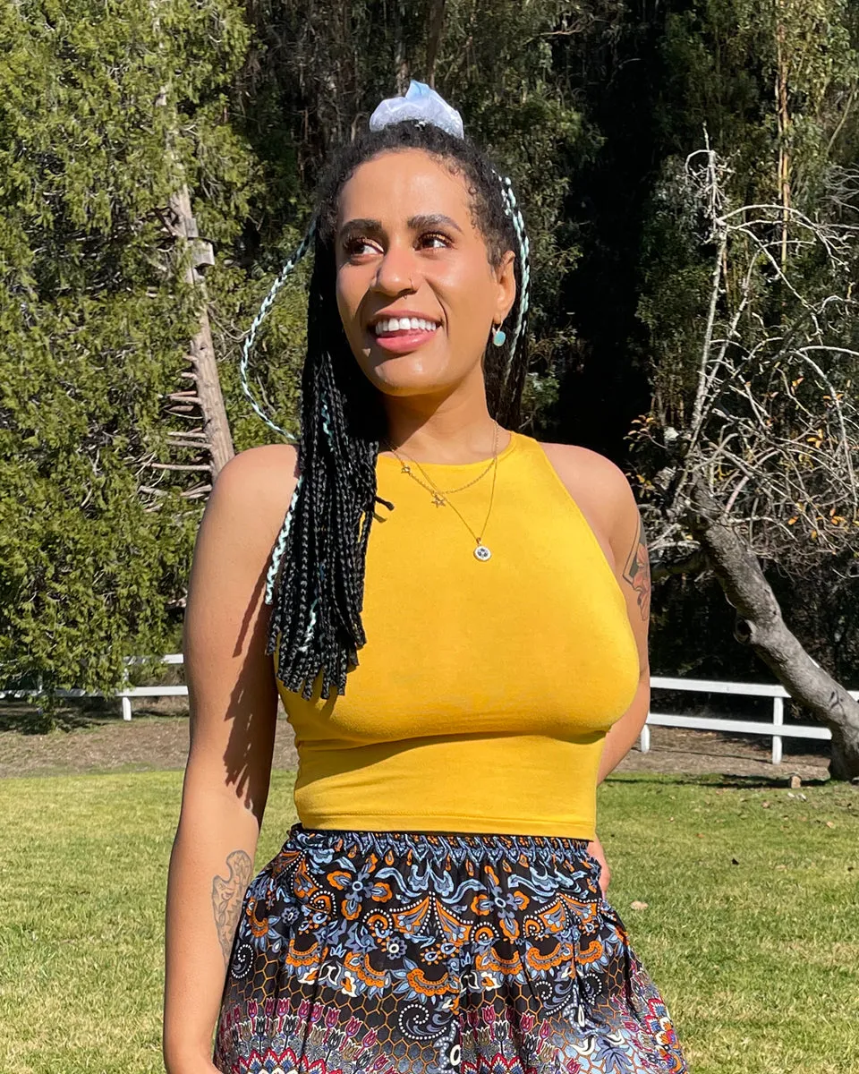 High Neck Crop Top