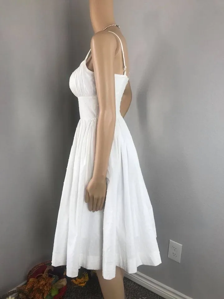 Lana Dress in White “Dotted Swiss" size S