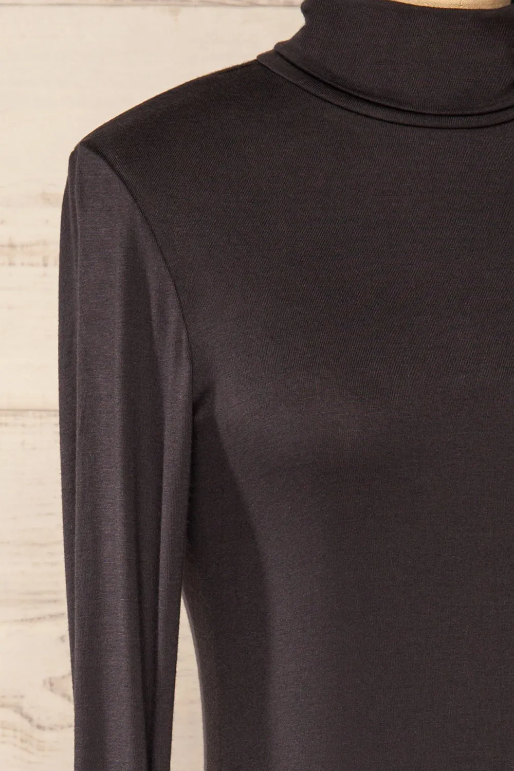 Lassi Charcoal | Long Sleeve Turtleneck