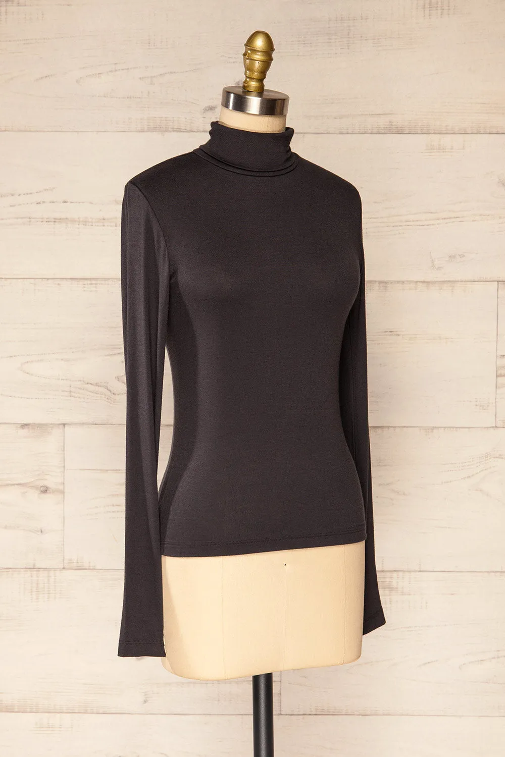 Lassi Charcoal | Long Sleeve Turtleneck