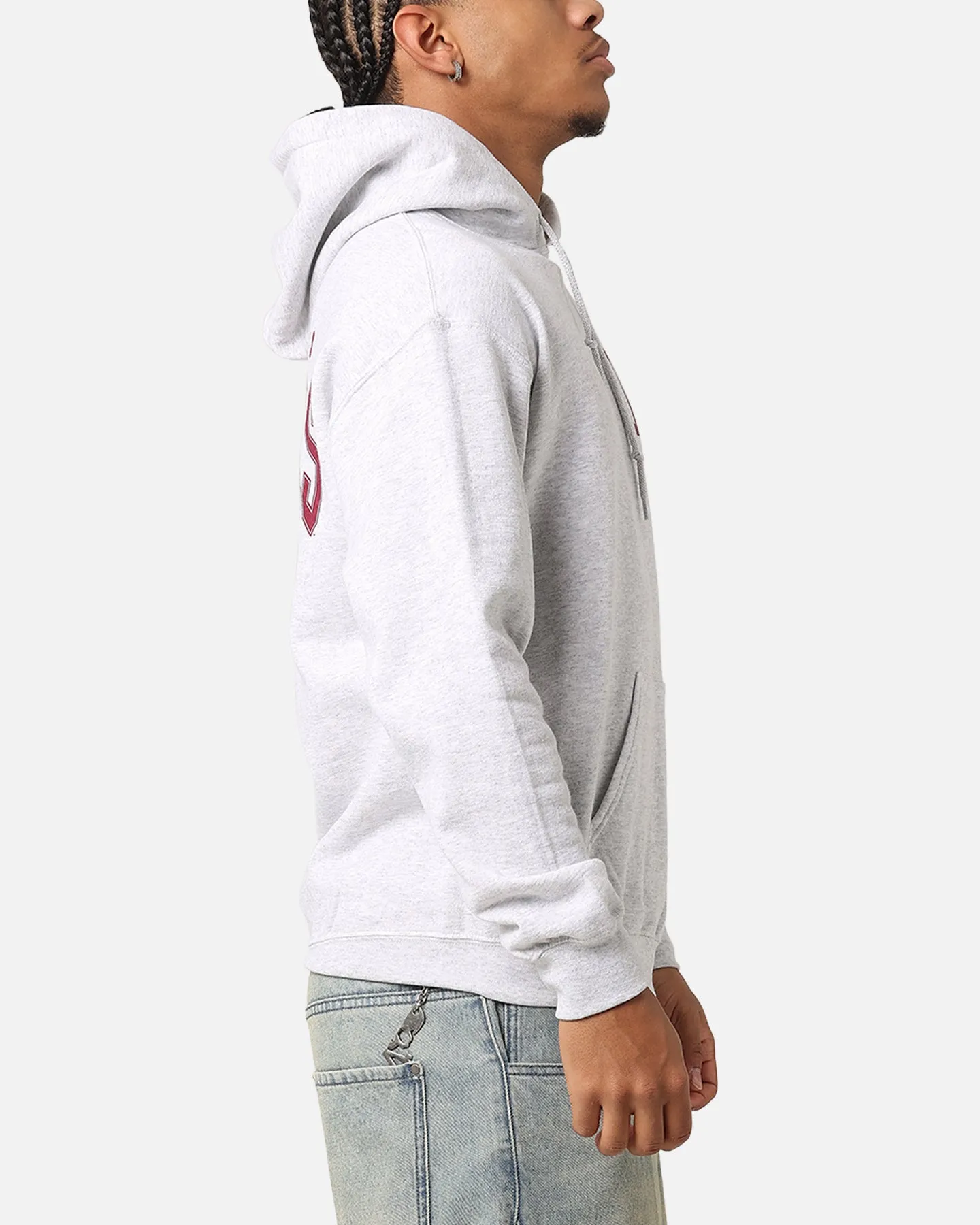 Majestic Athletic Los Angeles Lakers Fulter Team Arch Hoodie Grey Marle