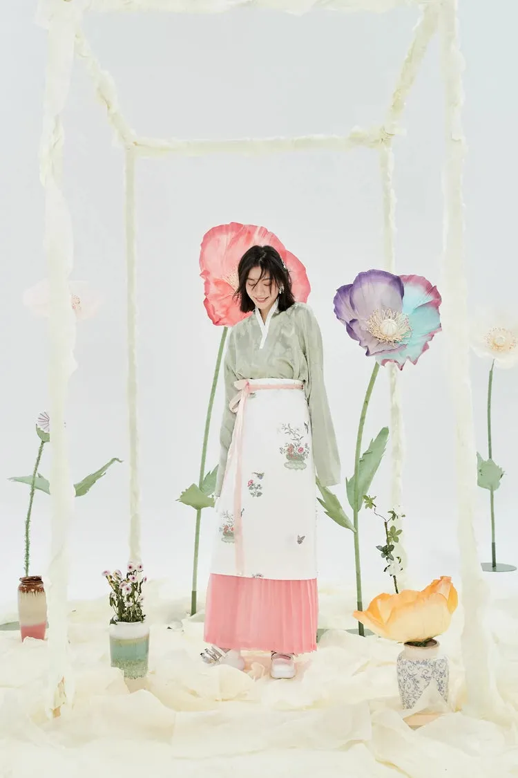 Meiru Chunye 没入春野 Submerged in Spring Modernized Song Dynasty Feijixiu Ruqun Set