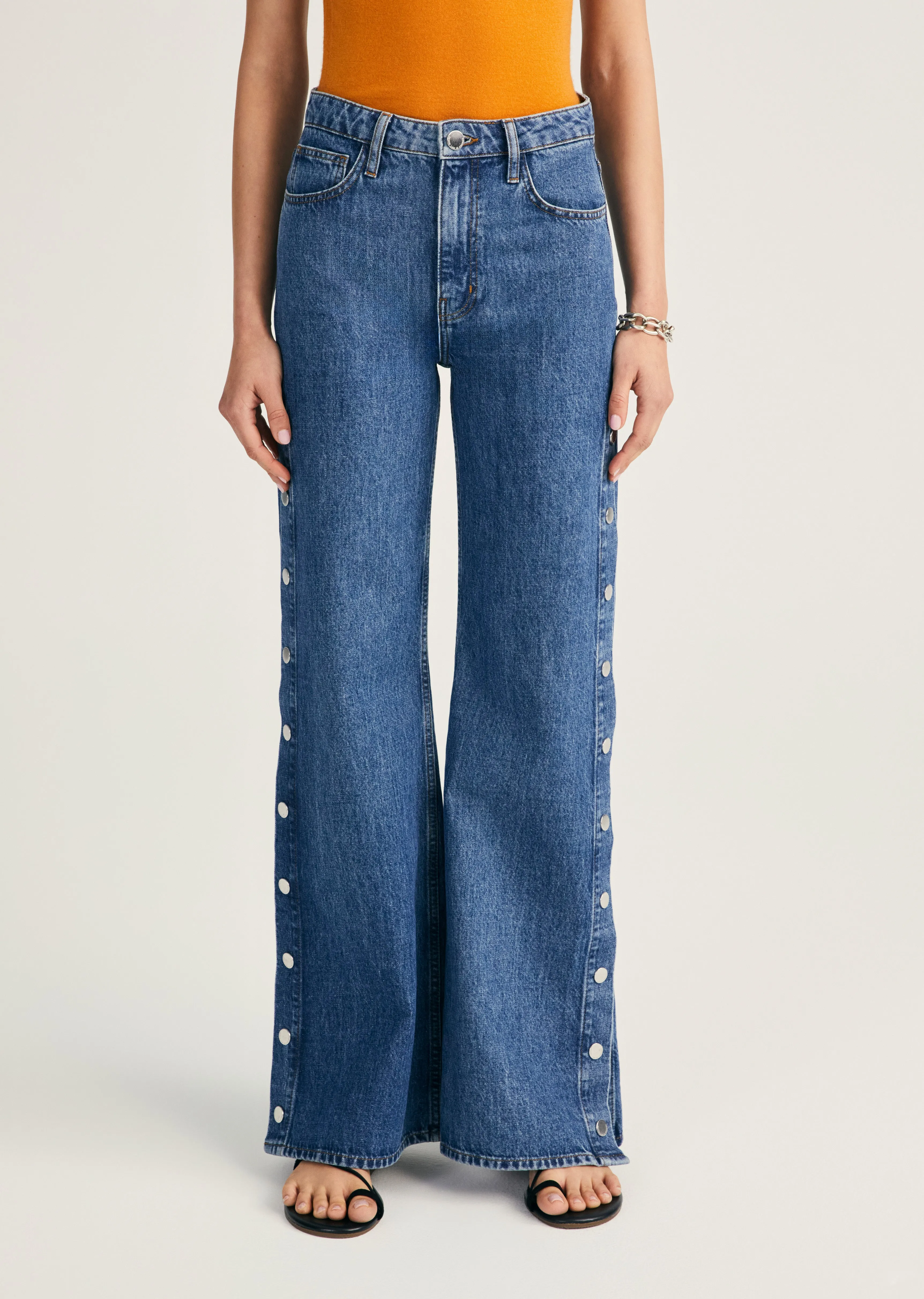 Nolan Side Snap Wide Leg - Canal