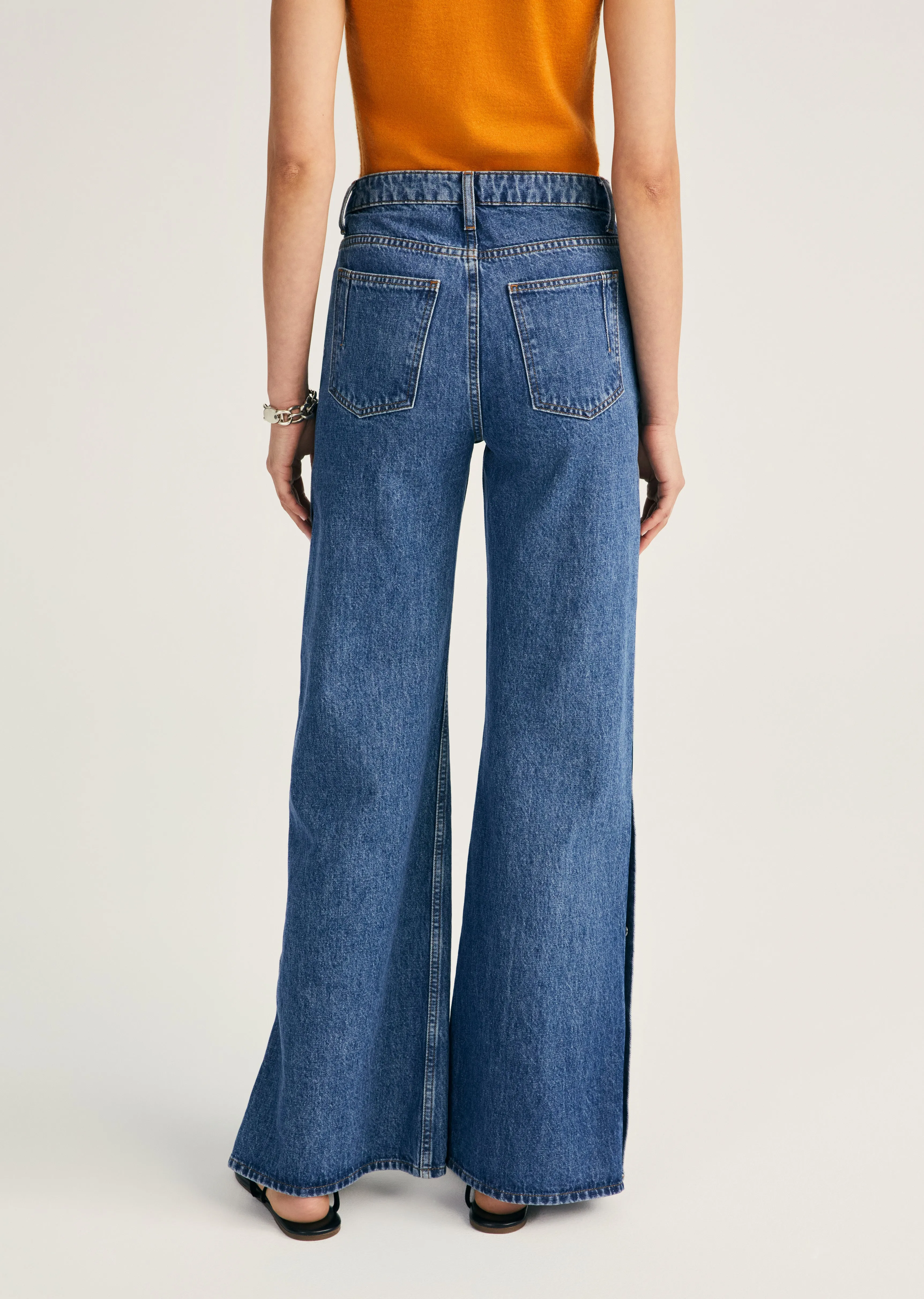 Nolan Side Snap Wide Leg - Canal