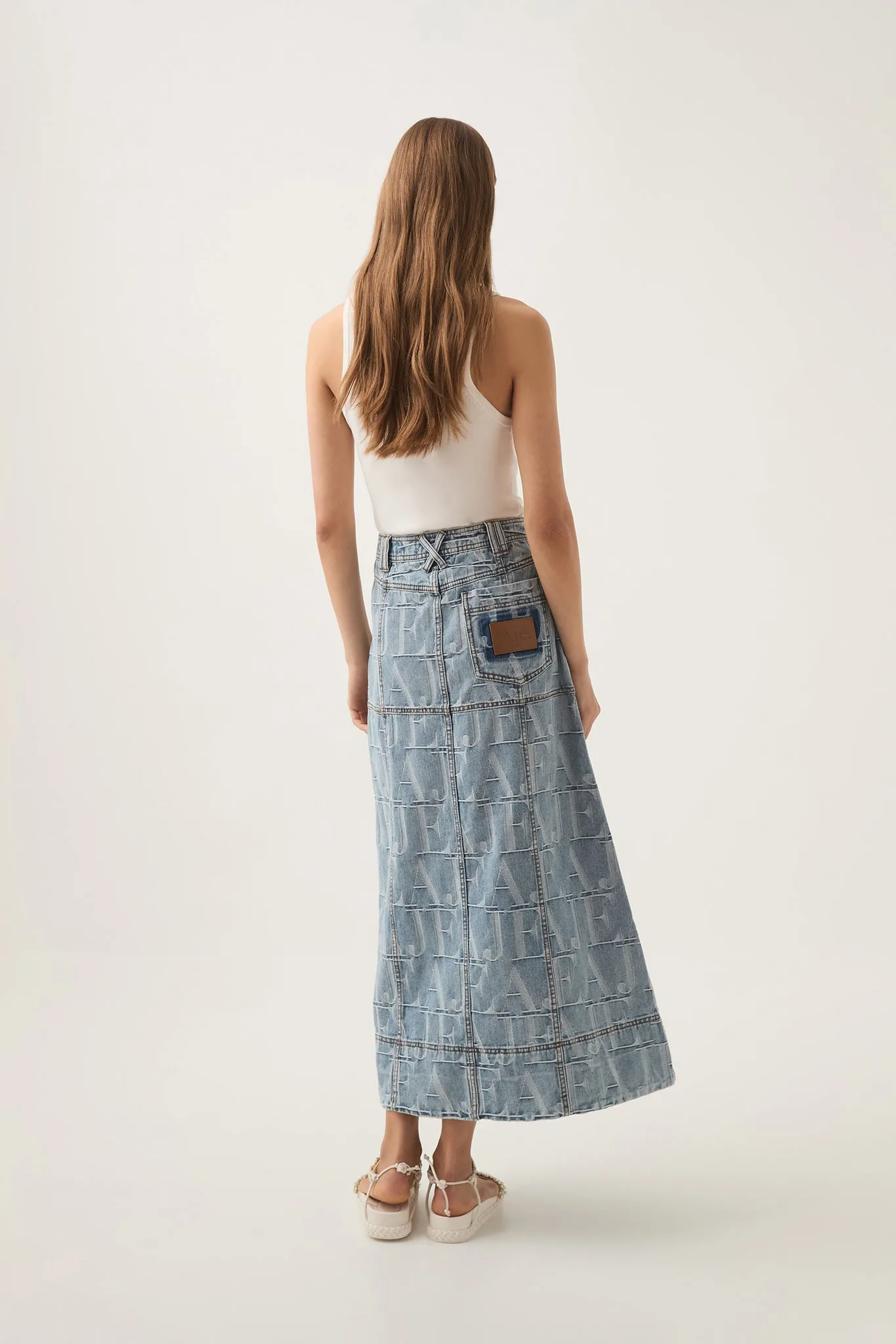Nostalgia Denim Midi Skirt