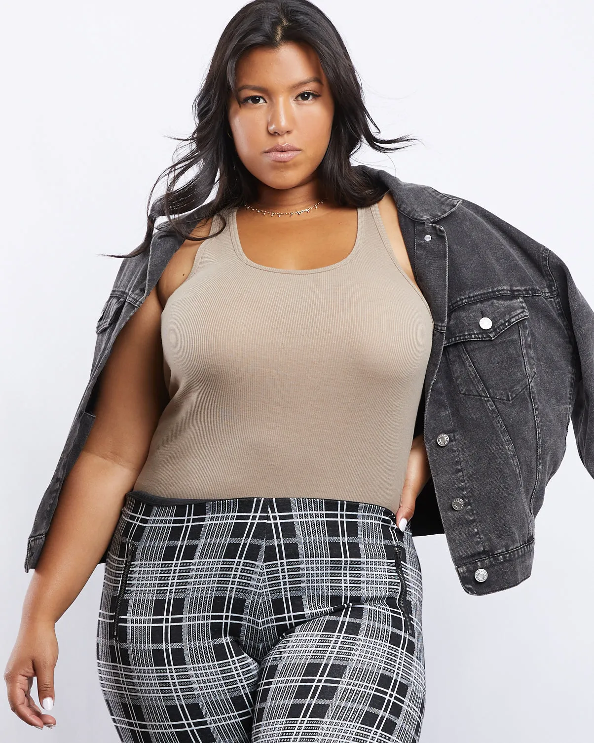 Plus Size Carly Ribbed Knit Tank