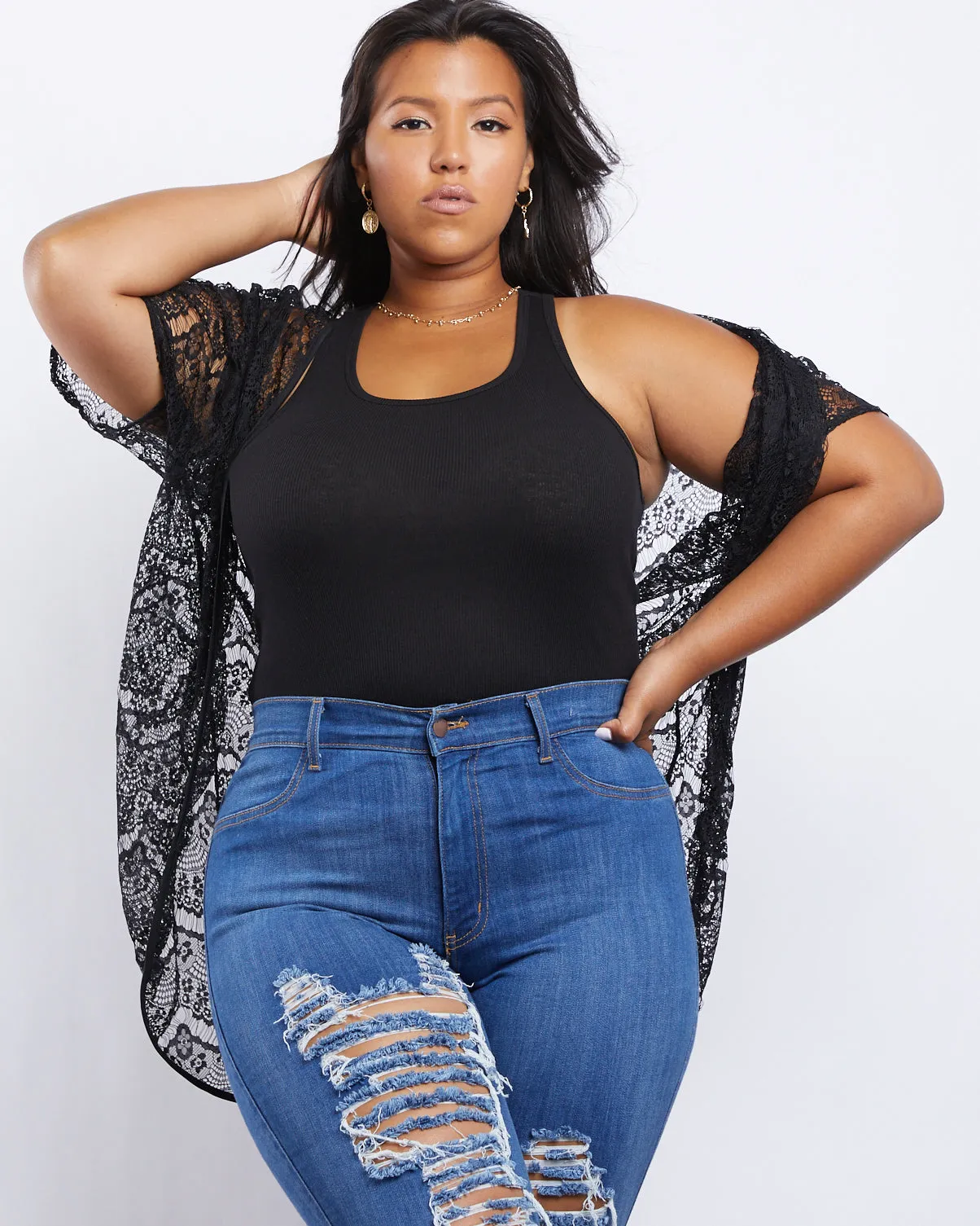 Plus Size Carly Ribbed Knit Tank