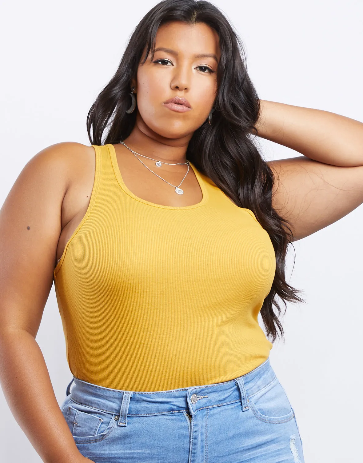 Plus Size Carly Ribbed Knit Tank