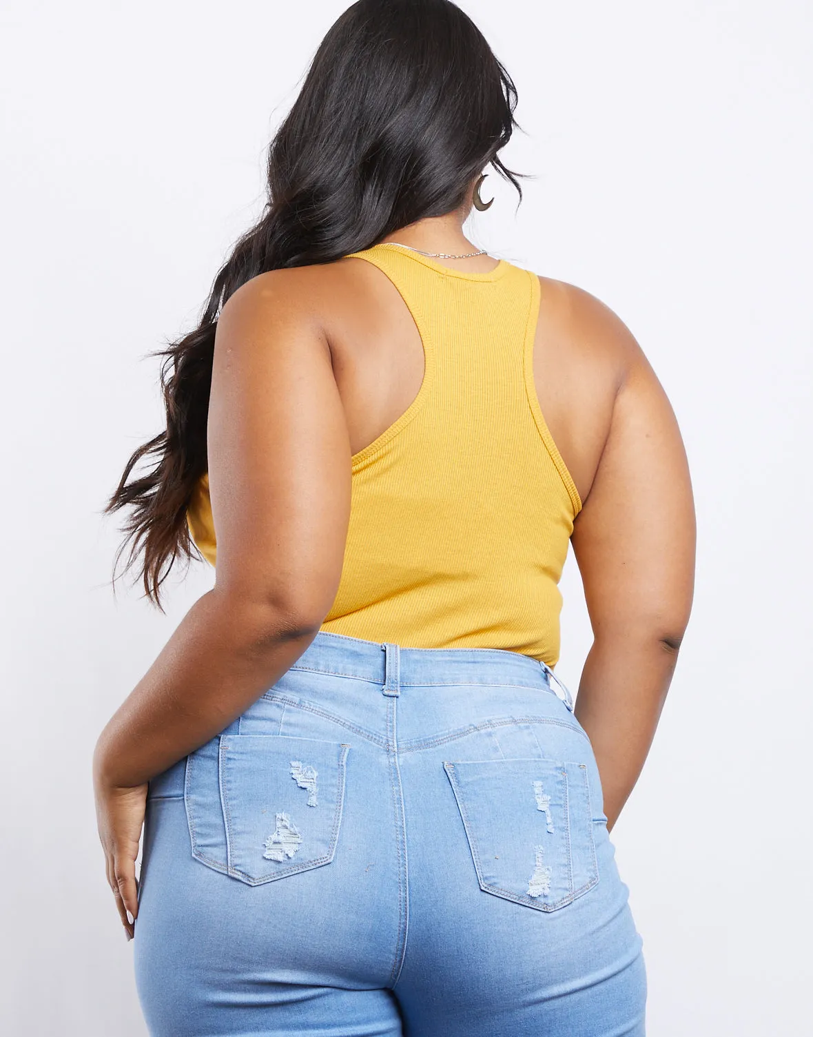 Plus Size Carly Ribbed Knit Tank