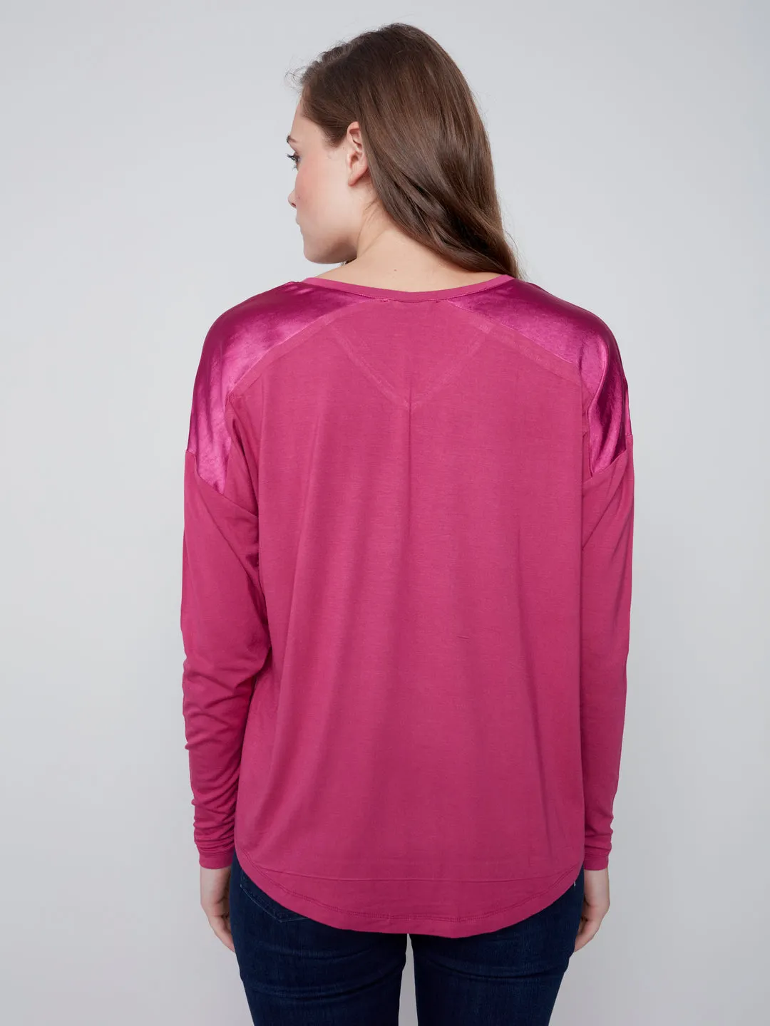 Satin Jersey Knit Top
