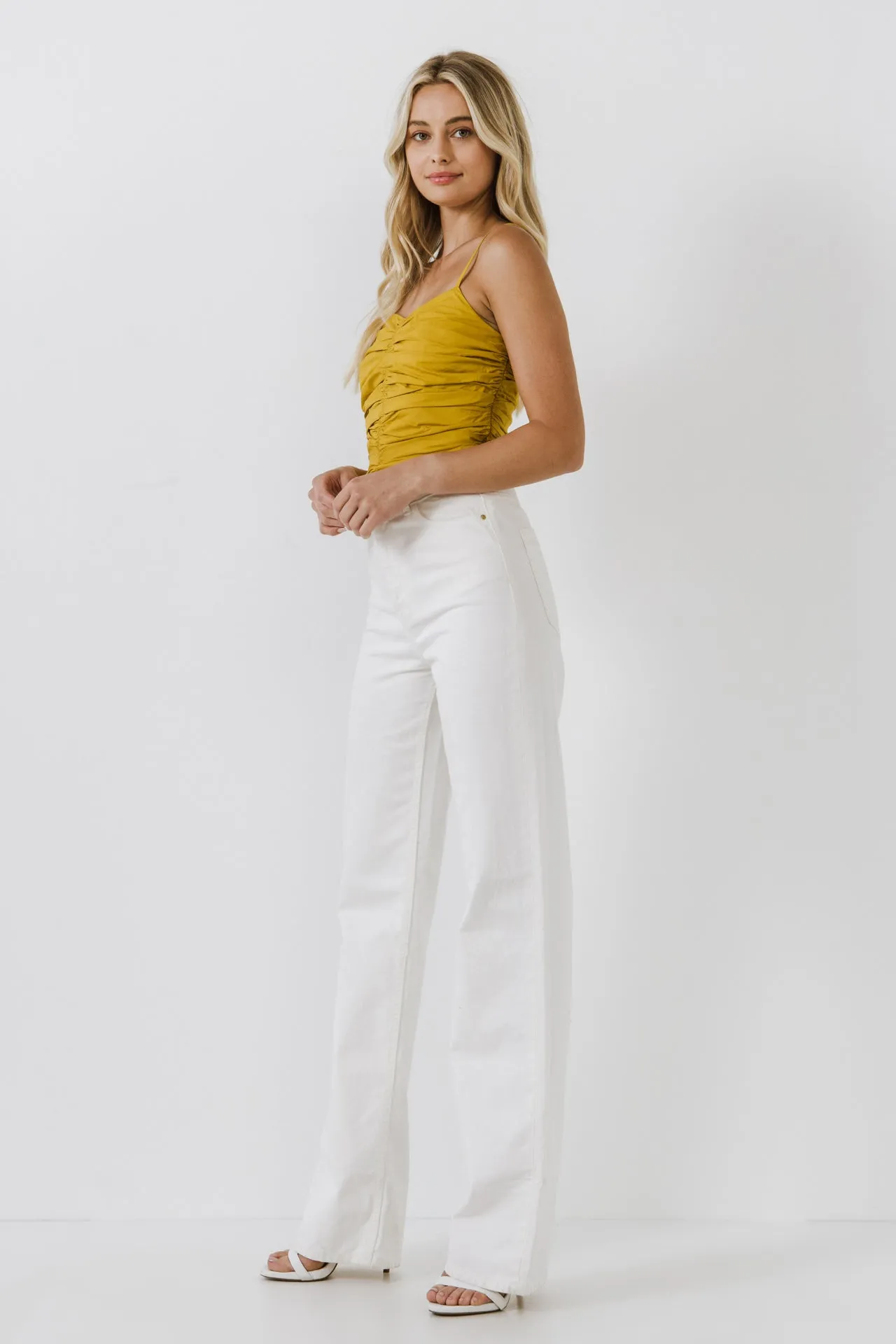 Shirring Detail Tank Top
