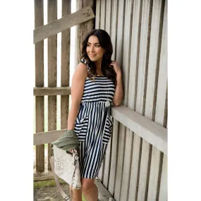 Striped Tie Top Tank Dress