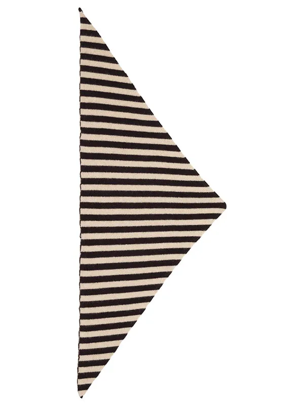 Striped Triangle Neckerchief Black & Kintyre
