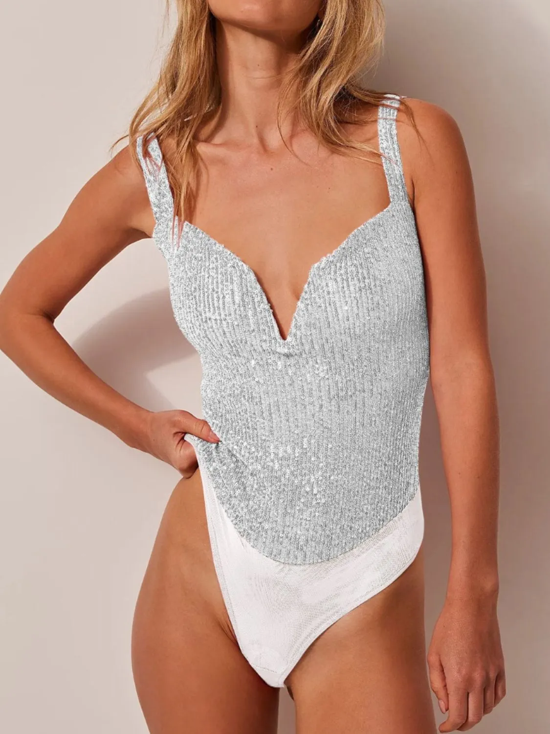 TEEK - Sequin Wide Strap Bodysuit