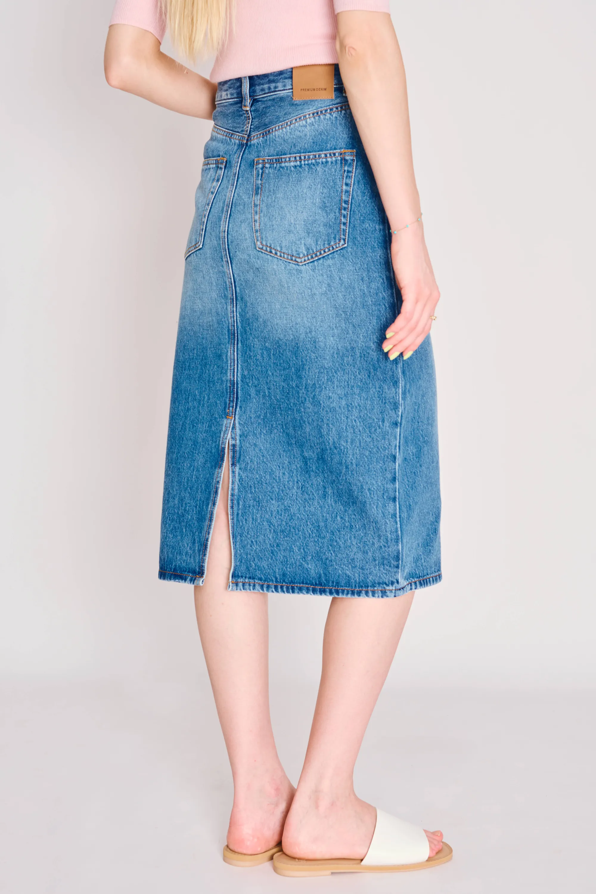 TIMA midi skirt (Light blue)