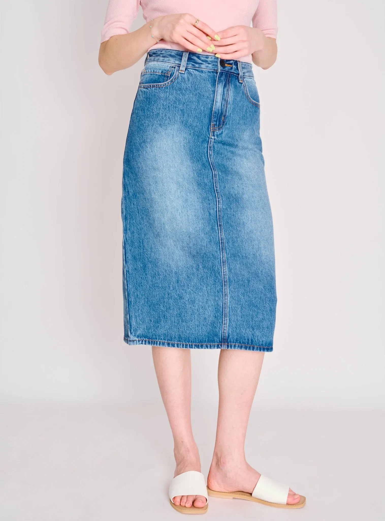 TIMA midi skirt (Light blue)