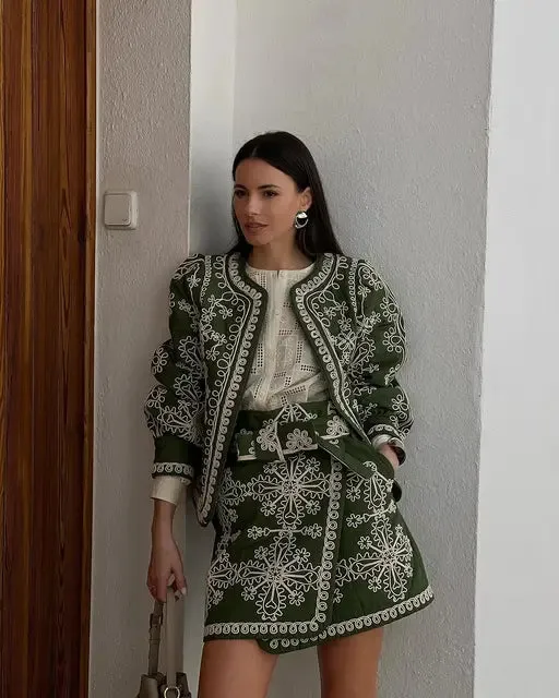 Vintage Autumn Skirt and Jacket
