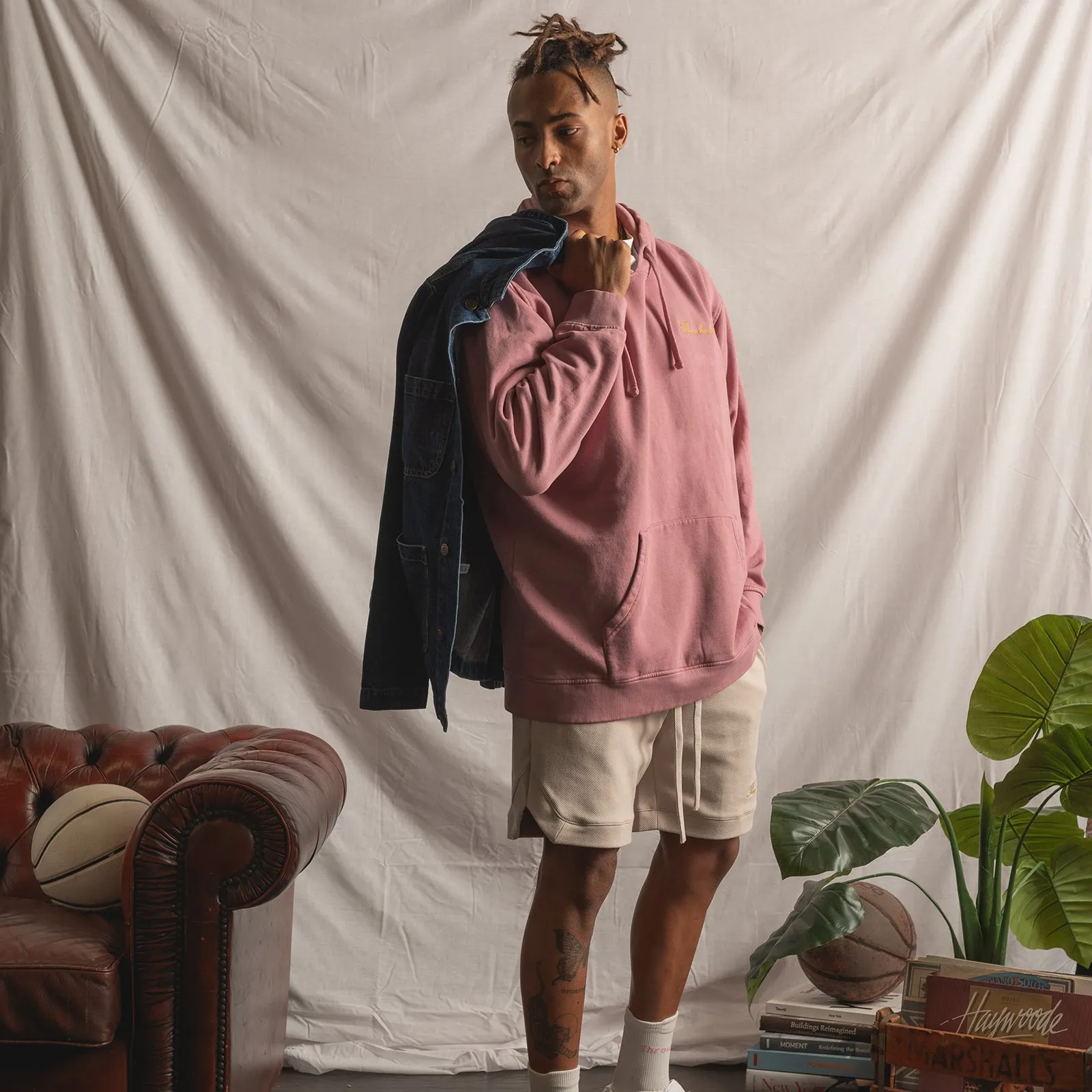 Winter Script '23 Oversized Hoodie - Washed Pink Foam